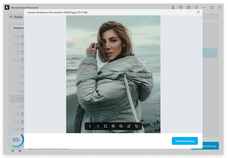 Gelöschte Fotos in der Vorschau anzeigen und wiederherstellen